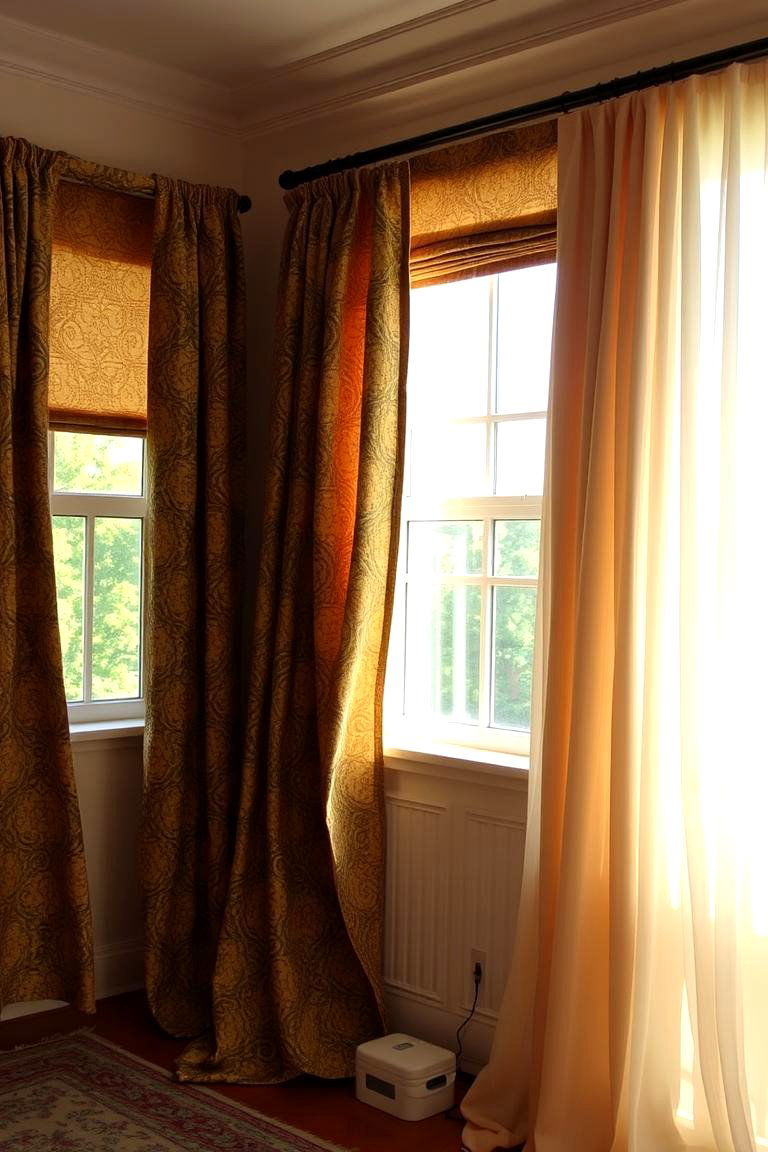 Patterned Window Treatments - 24 Hippie Bedroom Ideas