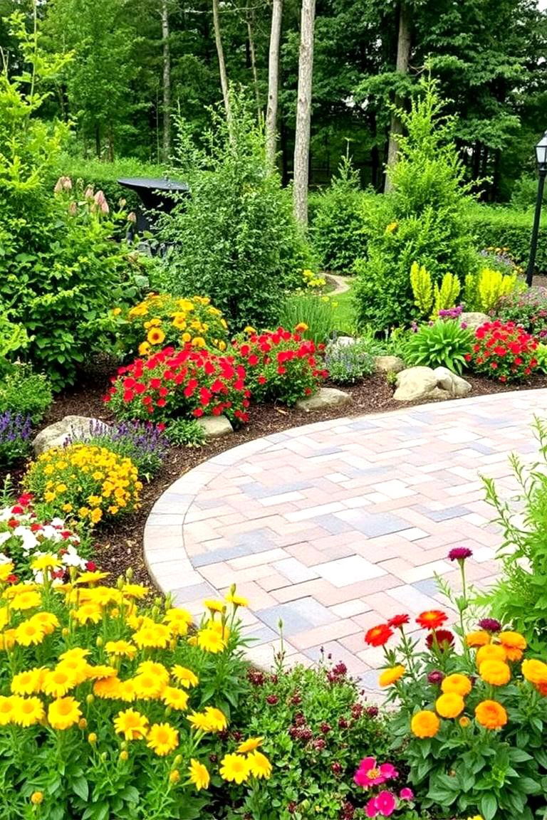 Paver Patio with Lush Landscaping - 24 Paver Patio Ideas