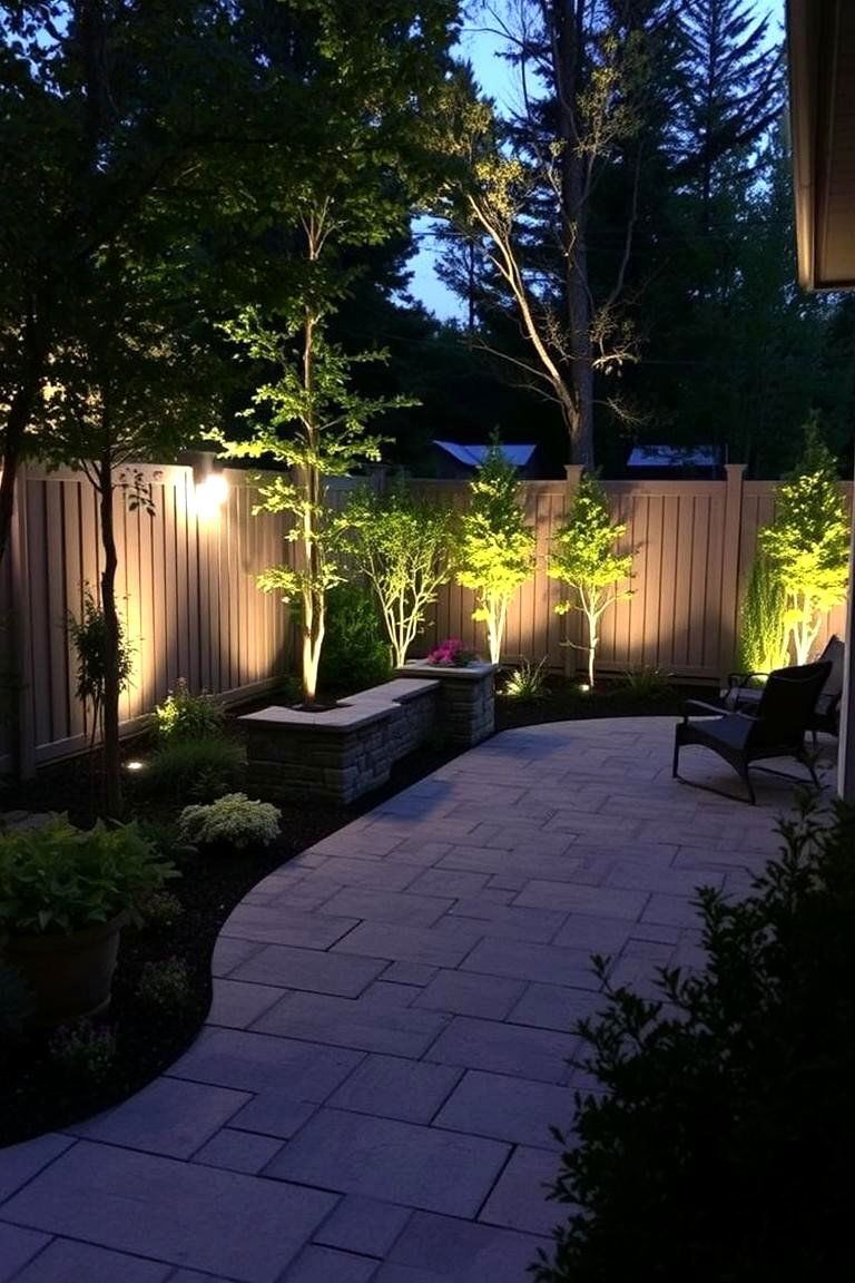Paver Patio with Outdoor Lighting - 24 Paver Patio Ideas