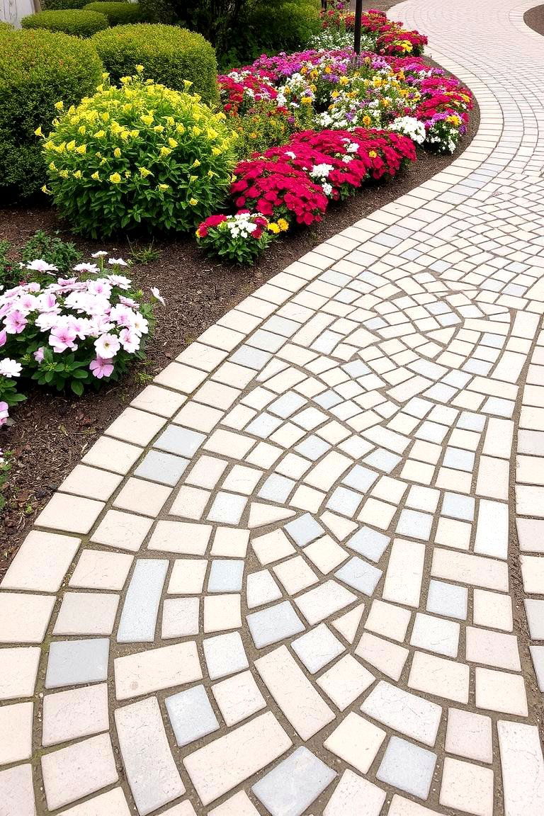Paver Walkway - 24 Curved Walkway Ideas