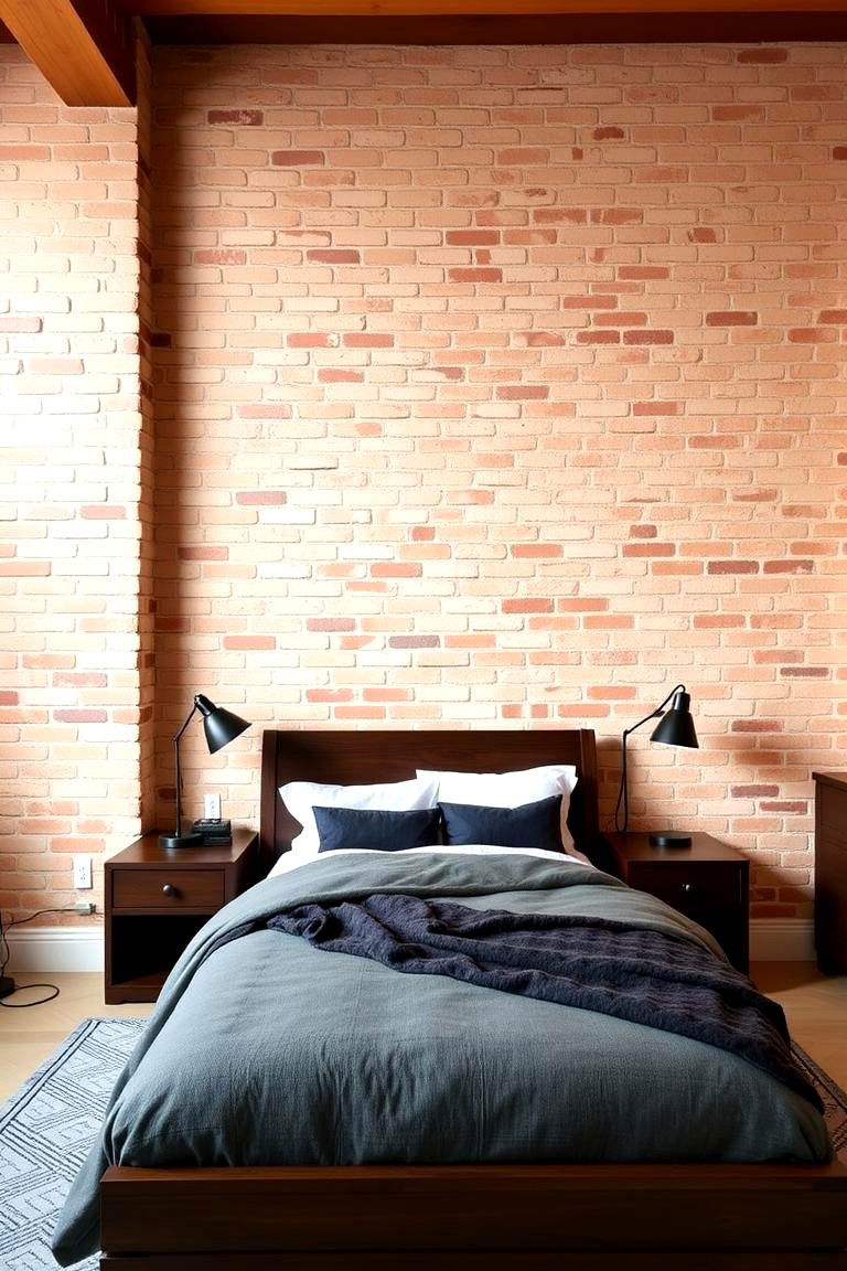 Peach and Industrial Touches - 24 Peach Bedroom Ideas