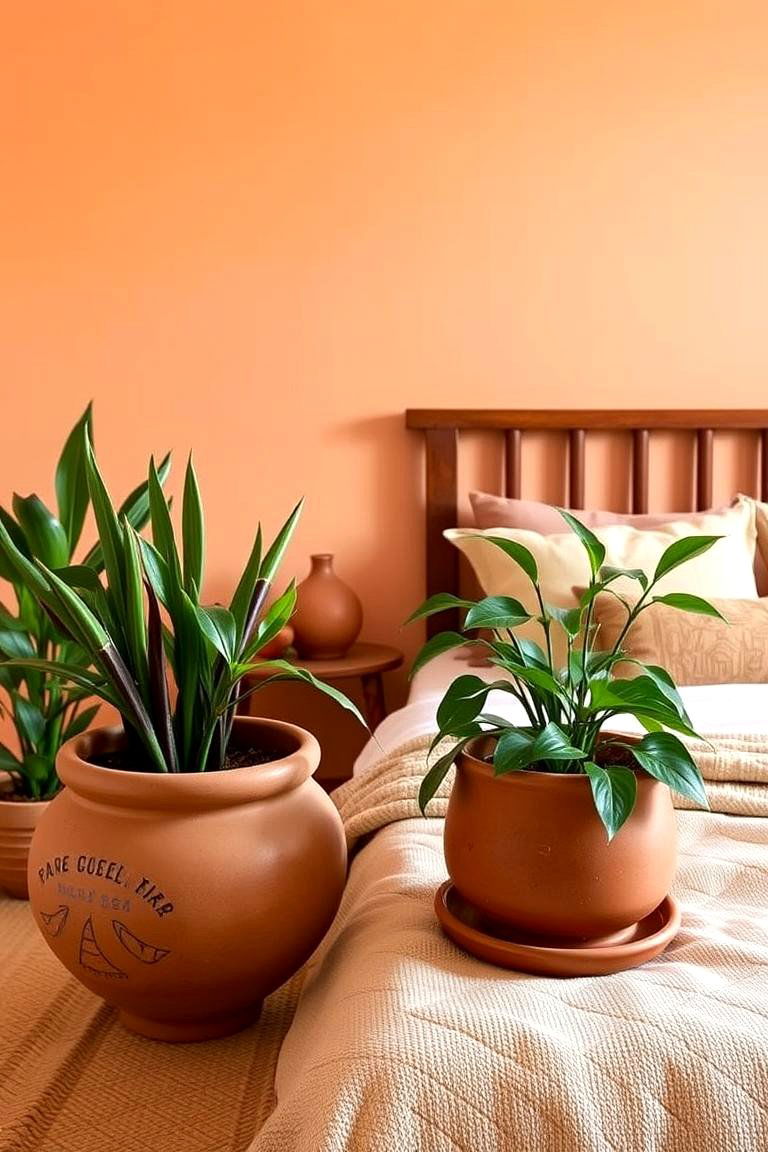 Peach and Terracotta - 24 Peach Bedroom Ideas