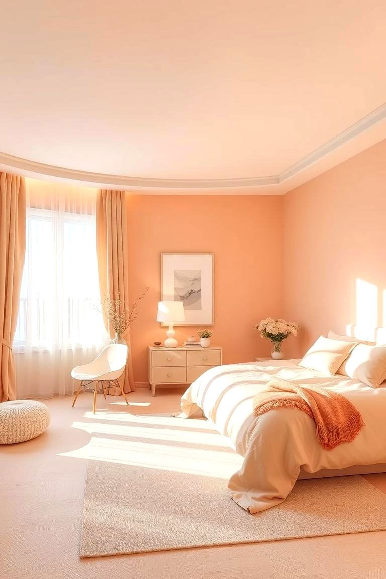 Peachy Keen Ambiance - 24 Pastel Bedroom Ideas