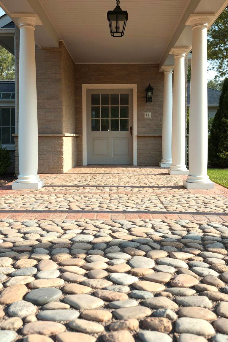 Pebble Paver Flooring - 24 Porch Flooring Options