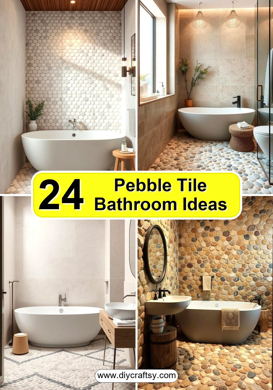 Pebble Tile Bathroom Ideas