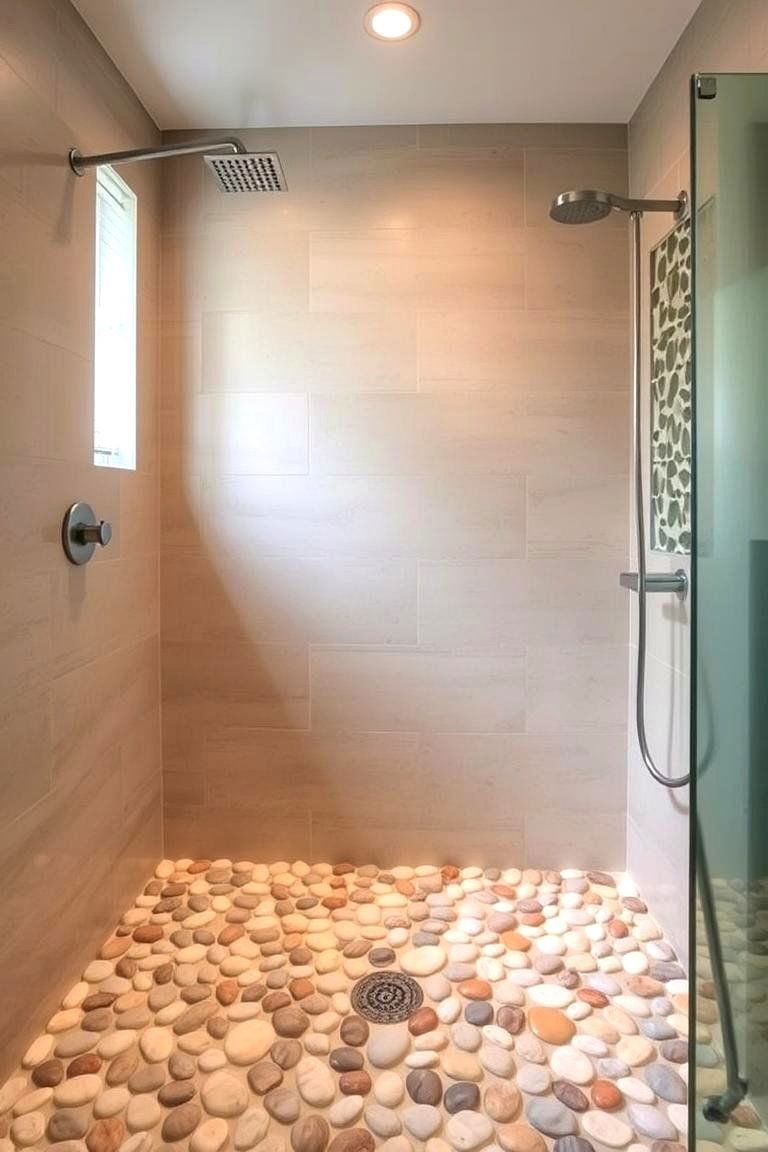 Pebble Tile - 24 Shower Surround Ideas
