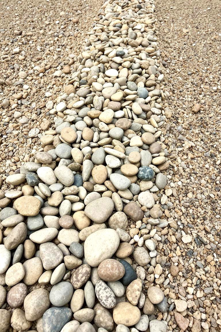Pebble and Gravel Combination Border - 24 Gravel Driveway Edging Ideas