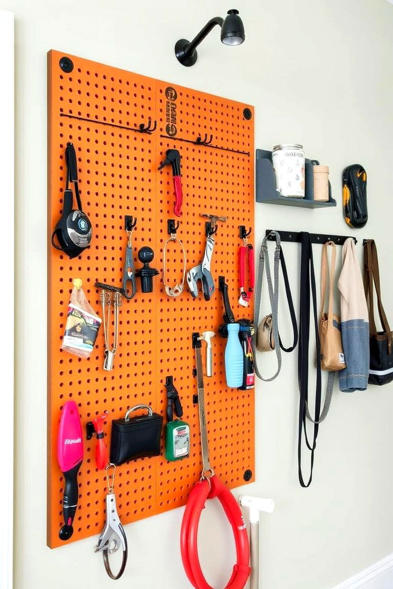 Pegboard Organization System - 24 Small Utility Room Ideas
