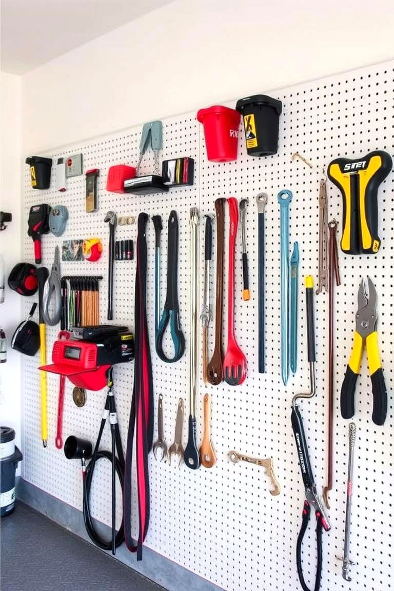 Pegboard Organization System - 24 Garage Wall Ideas