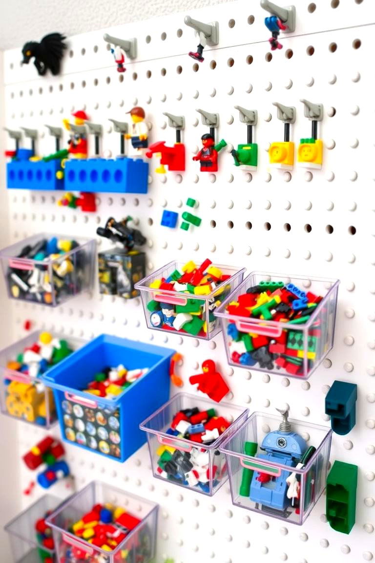 Pegboard Organization Systems - 24 Lego Storage Ideas