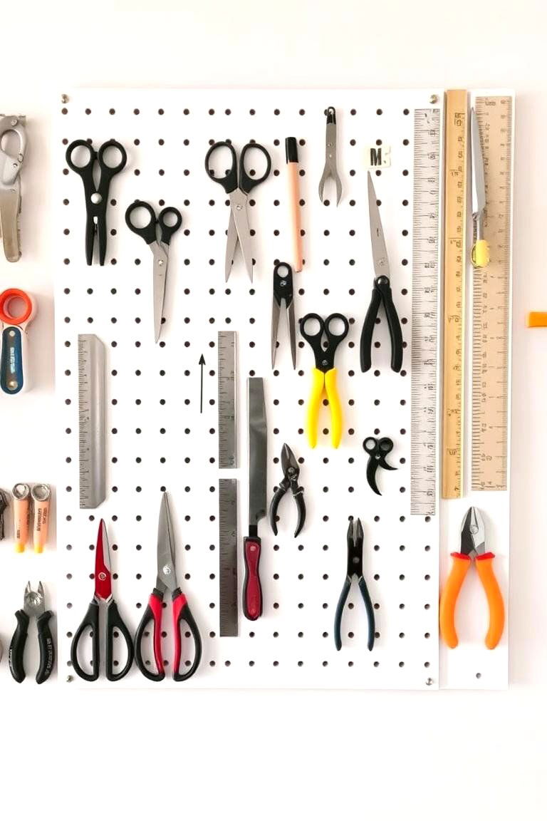Pegboard Tool Organizer - 24 Small Craft Room Ideas