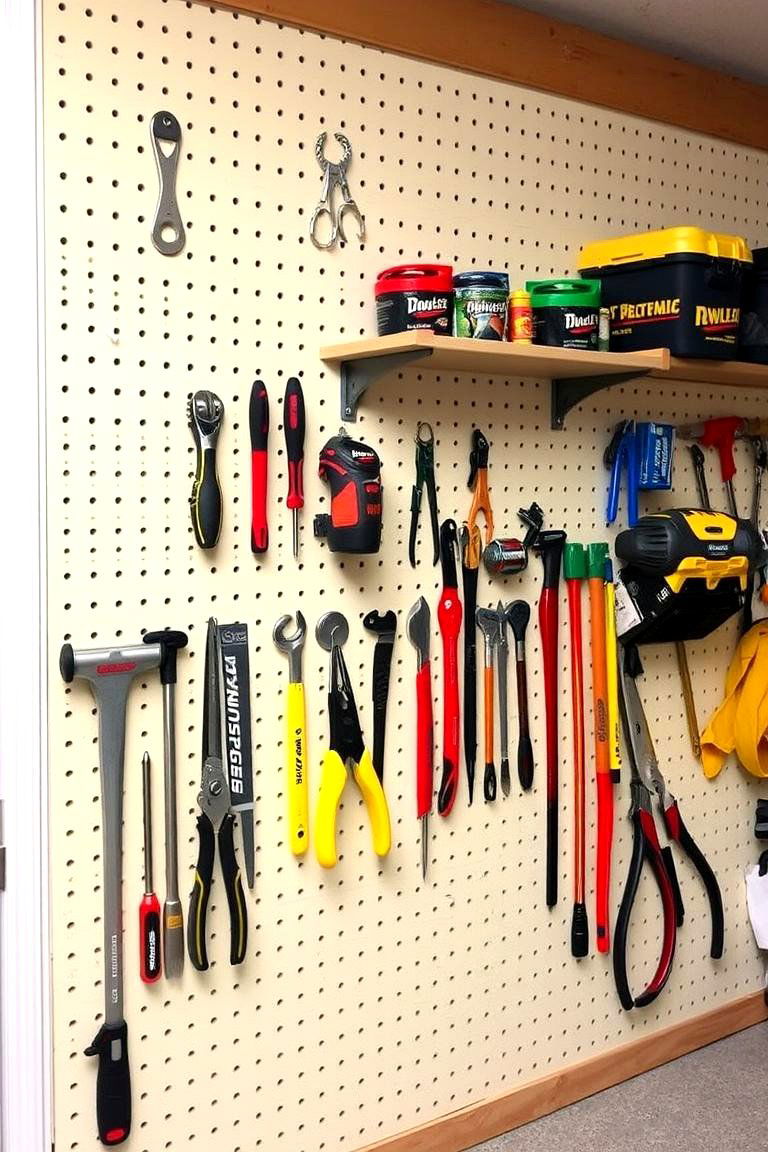 Pegboard Wall Storage - 24 Garage Storage Ideas