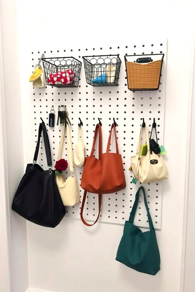 Pegboard for Customizable Storage - 24 Entryway Storage Ideas