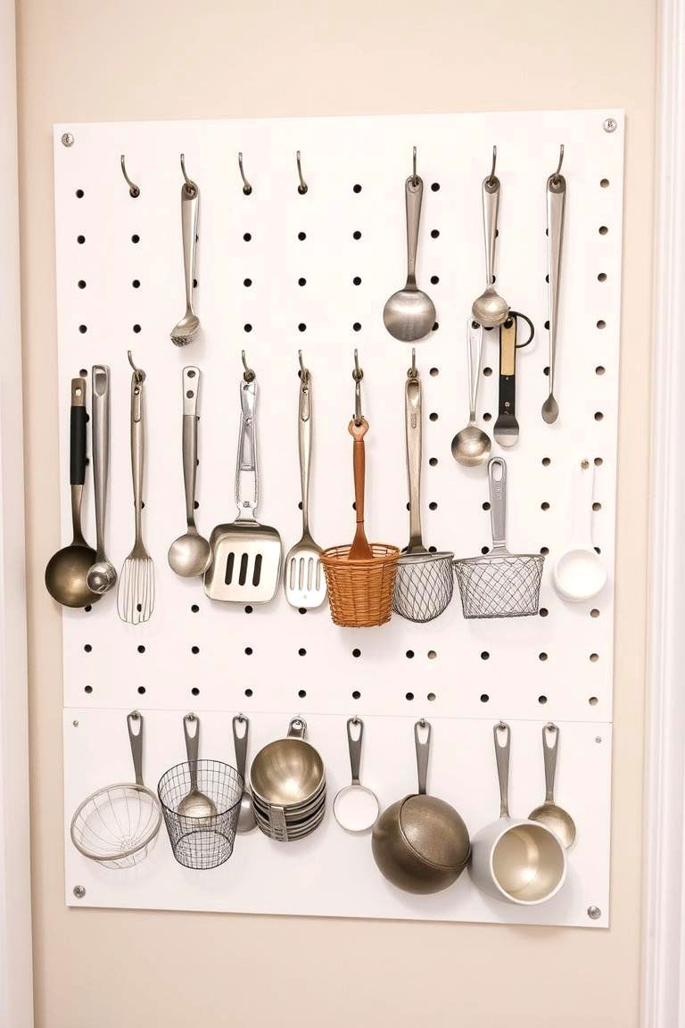 Pegboards for Customizable Hanging Storage - 24 Pantry Shelving Ideas