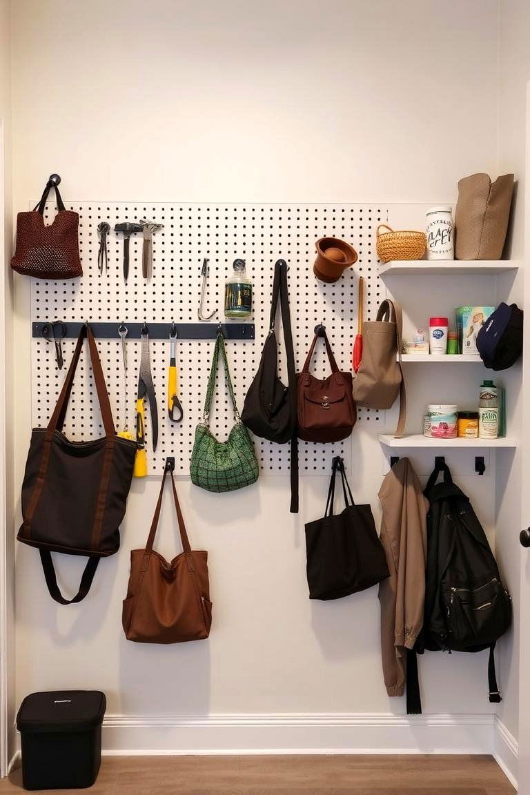 Pegboards for Customizable Storage - 24 Mudroom Storage Ideas