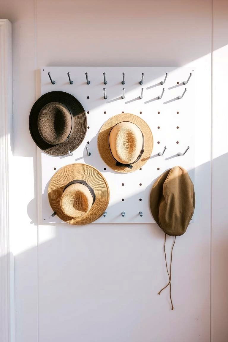 Pegboards for Versatile Storage - 24 Hat Storage Ideas