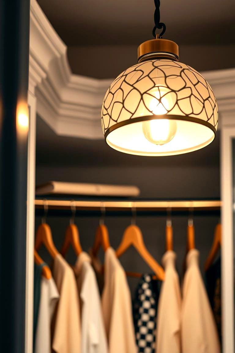 Pendant Closet Lights for Artistic Flair - 24 Closet Lighting Ideas