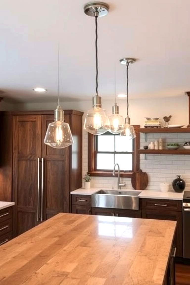 Pendant Lighting to Add Style and Function - 24 Mountain House Kitchen Ideas