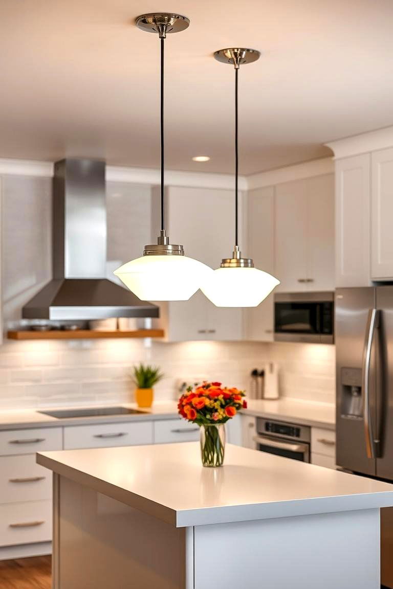 Pendant Lighting with Flair - 24 Retro Kitchen Ideas