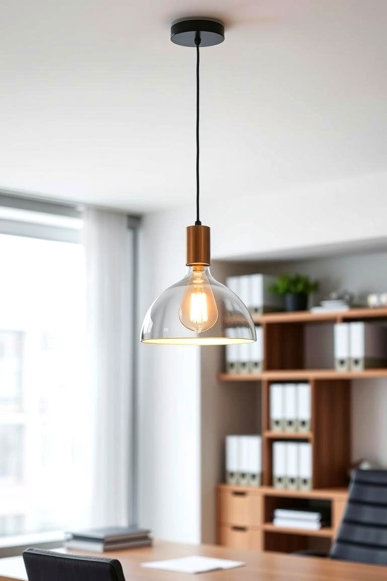 Pendant Lights for Modern Flair - 24 Home Office Lighting Ideas
