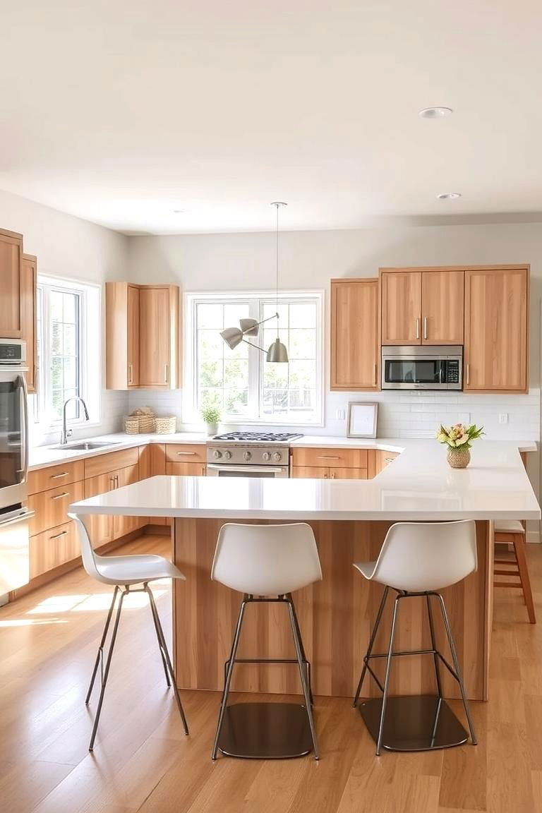 Peninsula Addition for Extra Seating - 24 U Shaped Kitchen Ideas