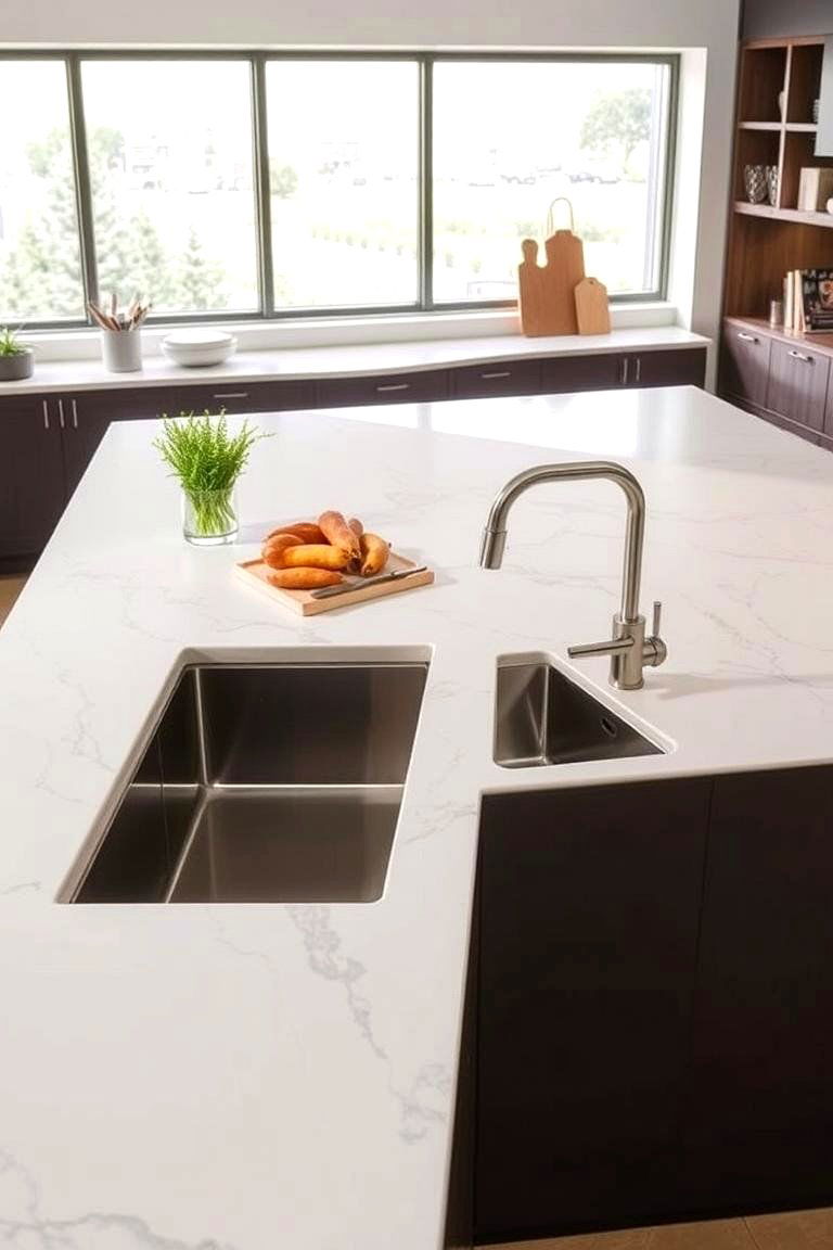 Peninsula with Integrated Sink - 24 Kitchen Peninsula Ideas