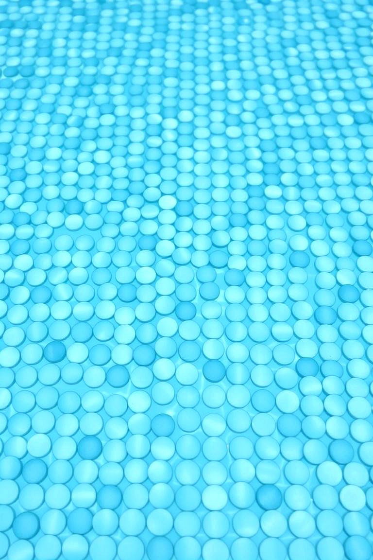 Penny Round Tiles - 24 Waterline Pool Tile Ideas