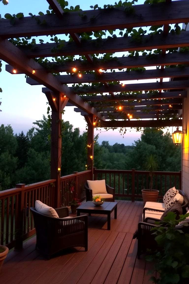 Pergola Covered Deck - 24 Front Porch Deck Ideas