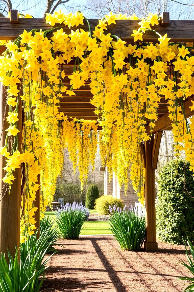 Pergola Daffodil Cascade - 24 Daffodil Garden Ideas