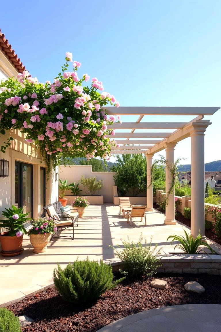 Pergola Enhanced Terrace - 24 Terraced Garden Ideas