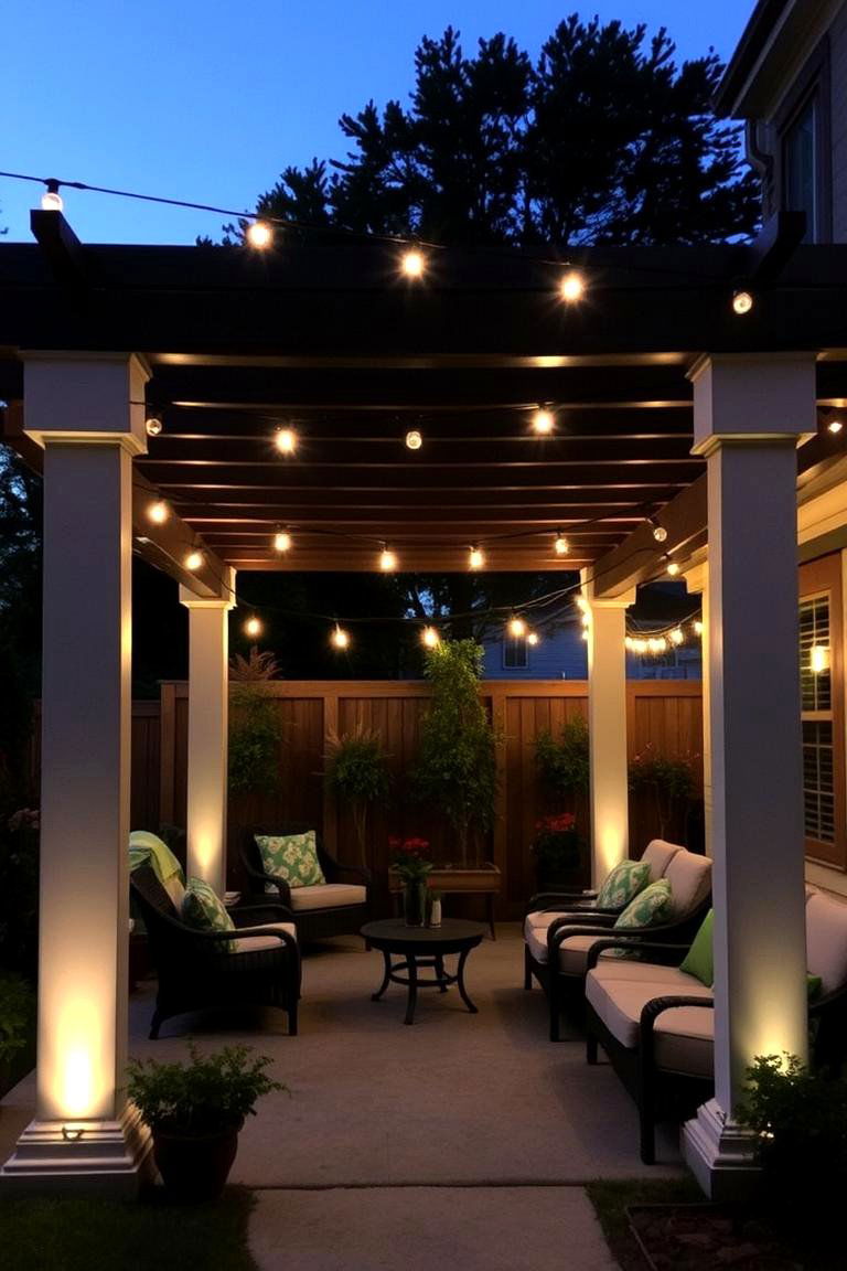 Pergola Lighting for Cozy Ambiance - 24 Garden Lighting Ideas