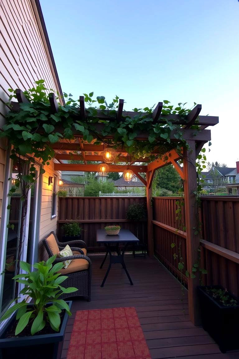 Pergola Shaded Small Deck - 24 Small Deck Ideas