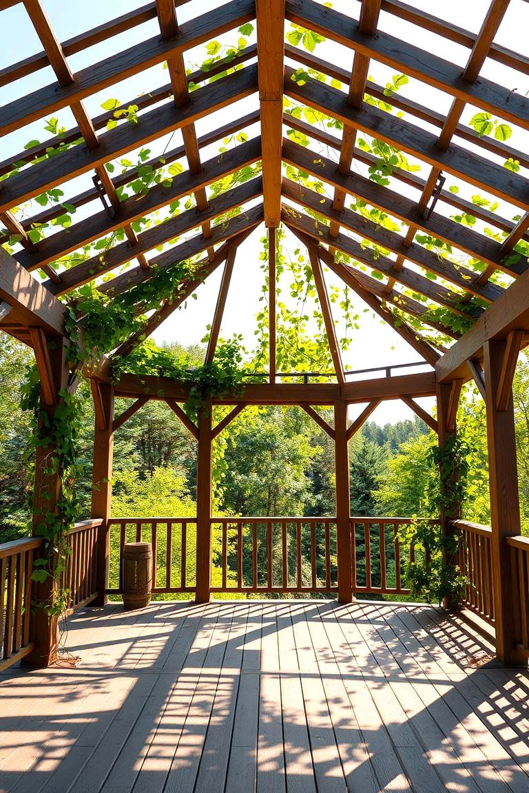 Pergola Style Gazebo - 24 Gazebo on Deck Ideas