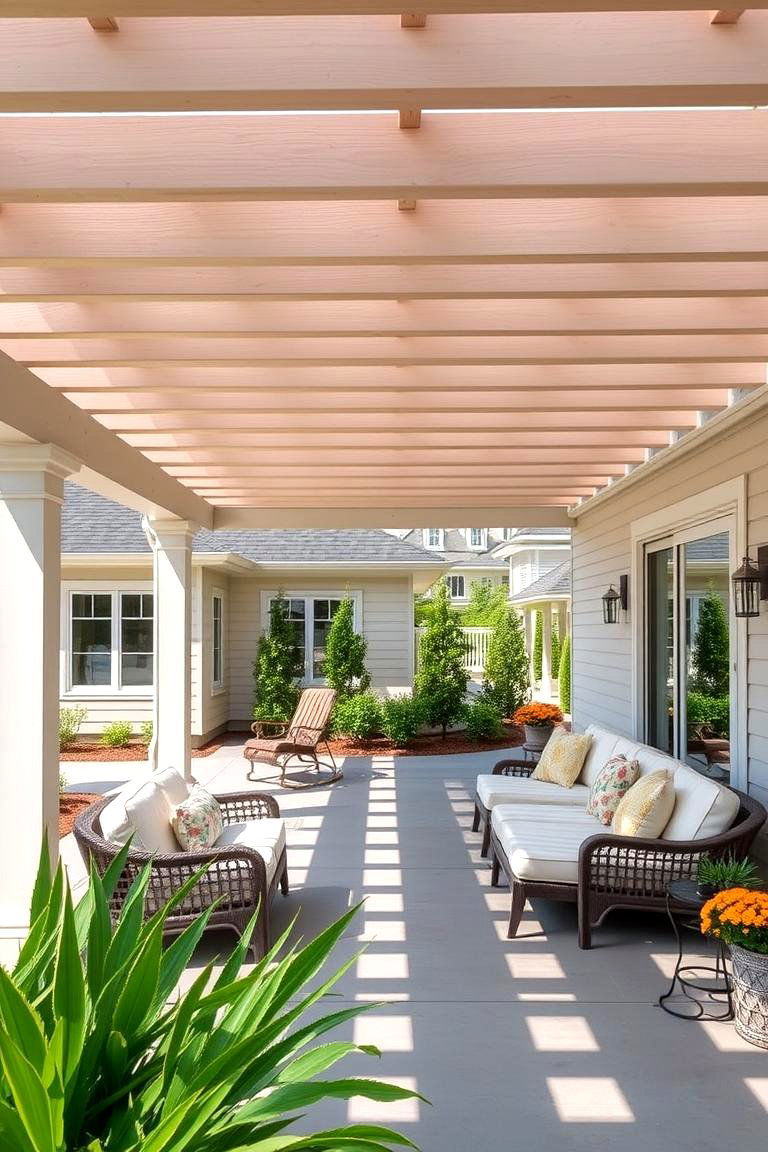 Pergola over a Patio or Deck - 24 modern cottage house exterior ideas