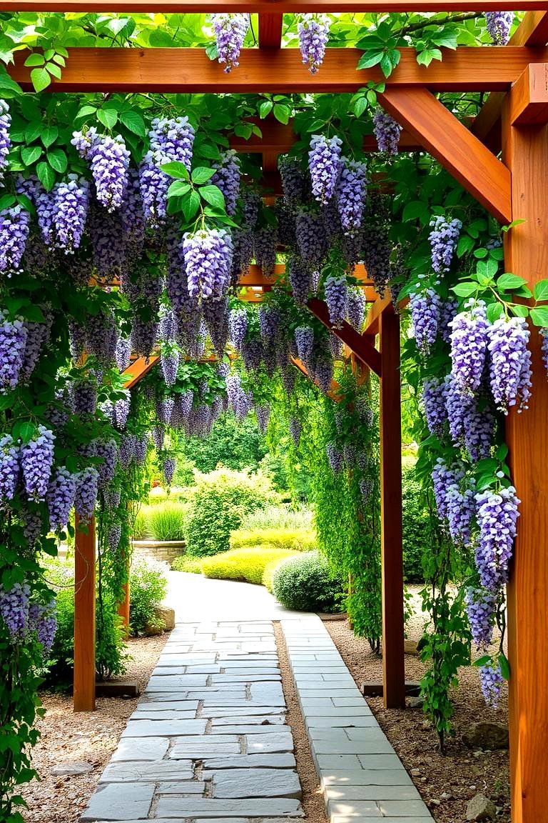 Pergola with Climbing Plants - 24 Patio Pergola Ideas