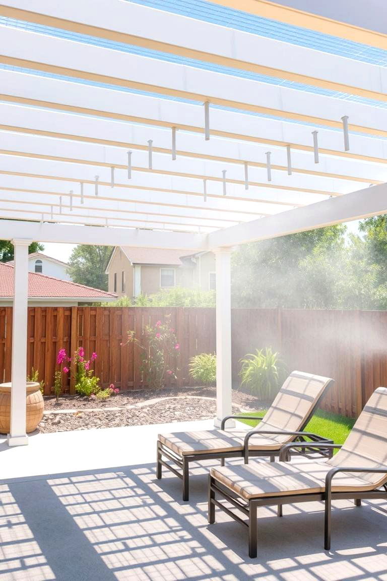 Pergola with Misting System - 24 Patio Pergola Ideas