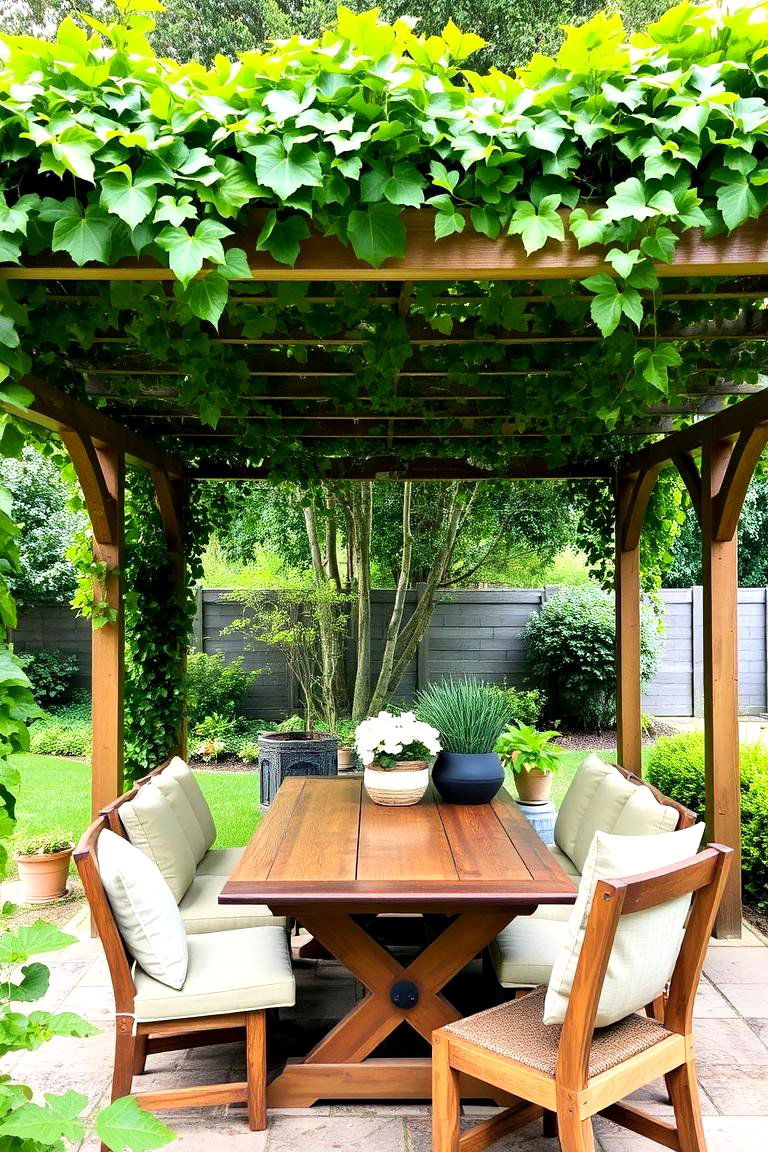Pergola with Vines - 24 Backyard Oasis Ideas
