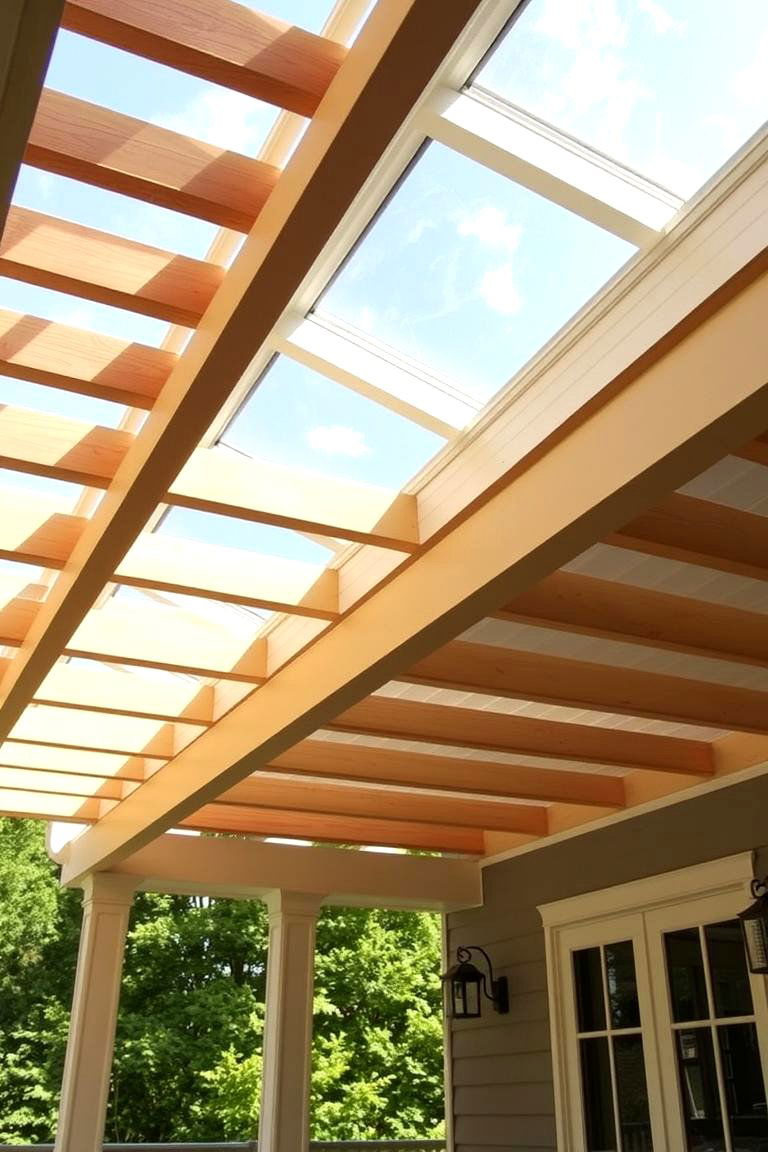 Pergola with a Skylight - 24 Front Porch Pergola Ideas