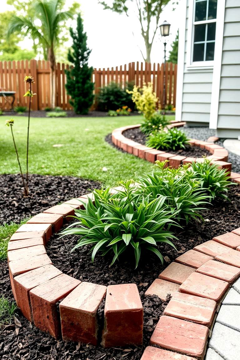 Perimeter Brick Accents - 24 Brick Edging Ideas