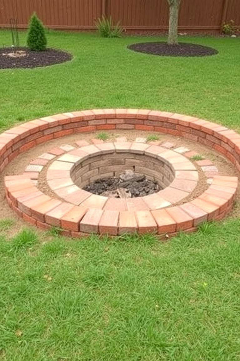 Perimeter Brick Fire Pit - 24 Brick Fire Pit Ideas