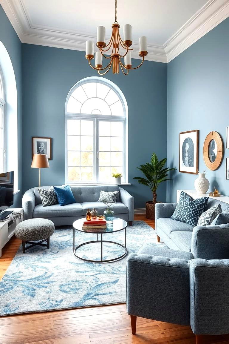 Periwinkle and Bold Contrasts - 24 Periwinkle Bedroom Ideas