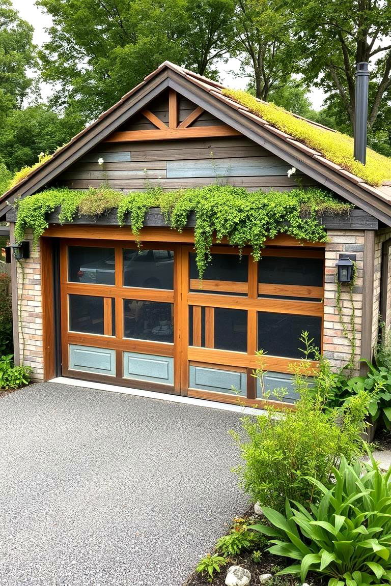 Permaculture Inspired Garage Door Concepts - 24 Green Garage Door Ideas