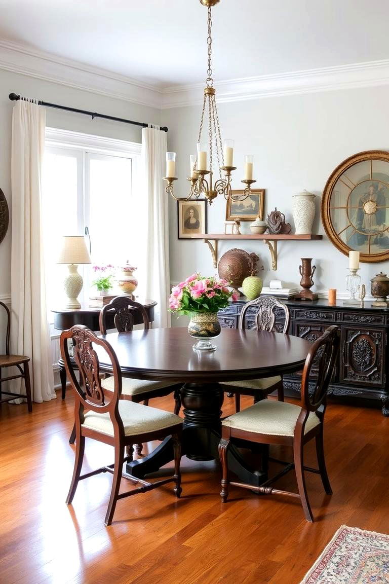 Personal Touches with Family Heirlooms - 24 Eclectic Dining Room Ideas