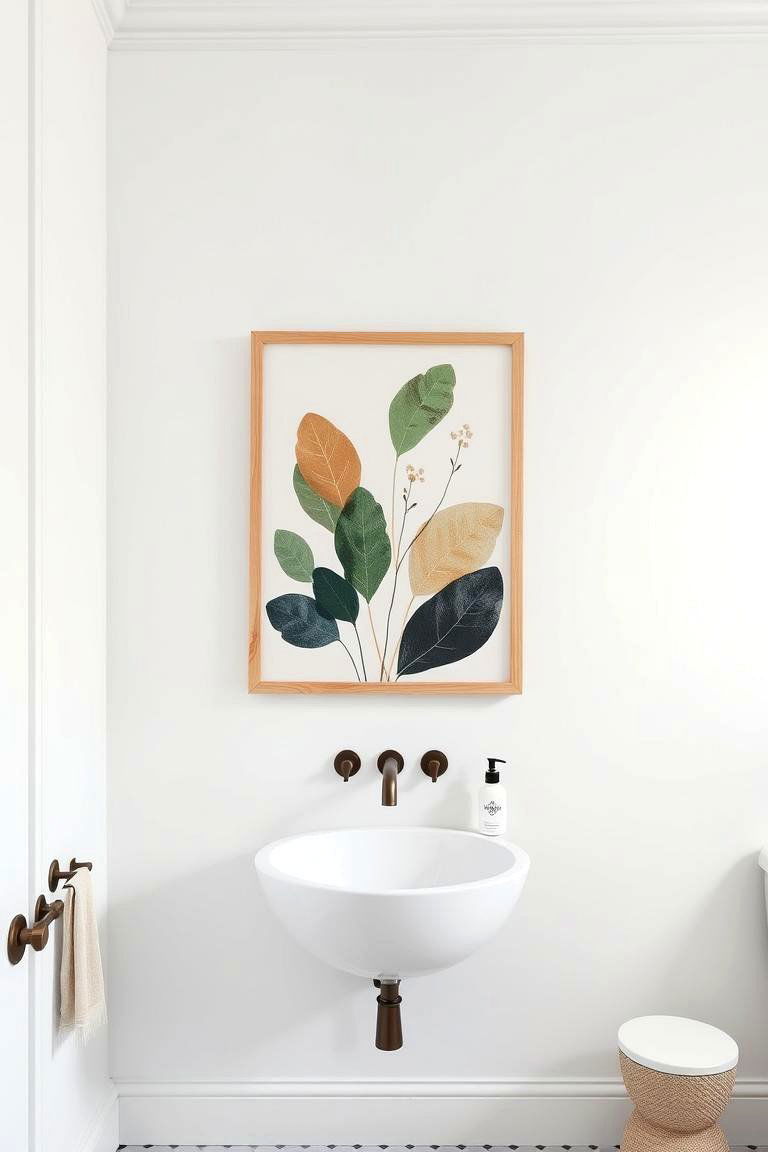 Personalize with Meaningful Art - 24 Scandinavian Bathroom Ideas