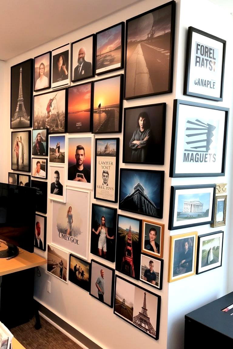 Personalized Art Wall - 24 Home Office Background Ideas