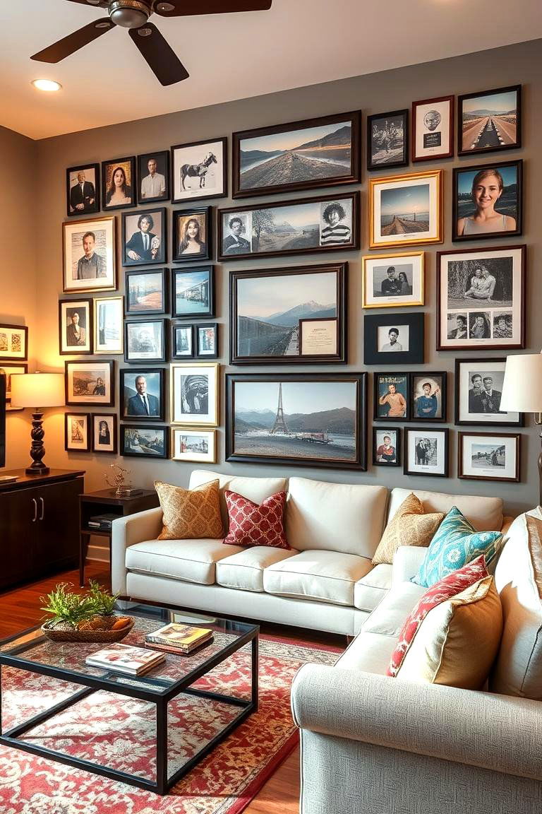 Personalized Art and Memory Display - 24 Great Room Ideas