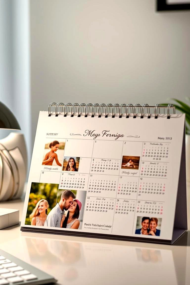 Personalized Calendar with Memories - 24 Wedding Anniversary Gift Ideas