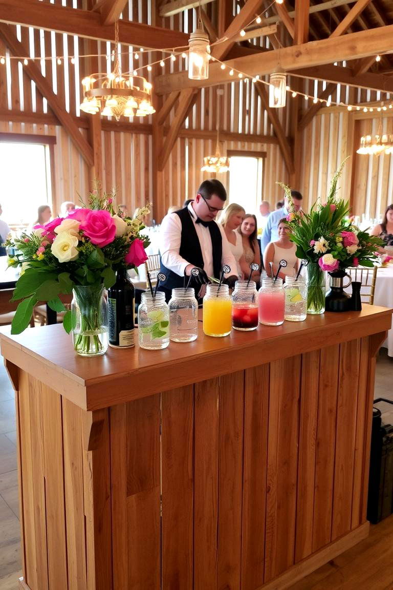 Personalized Cocktail Bar - 24 Barn Wedding Ideas