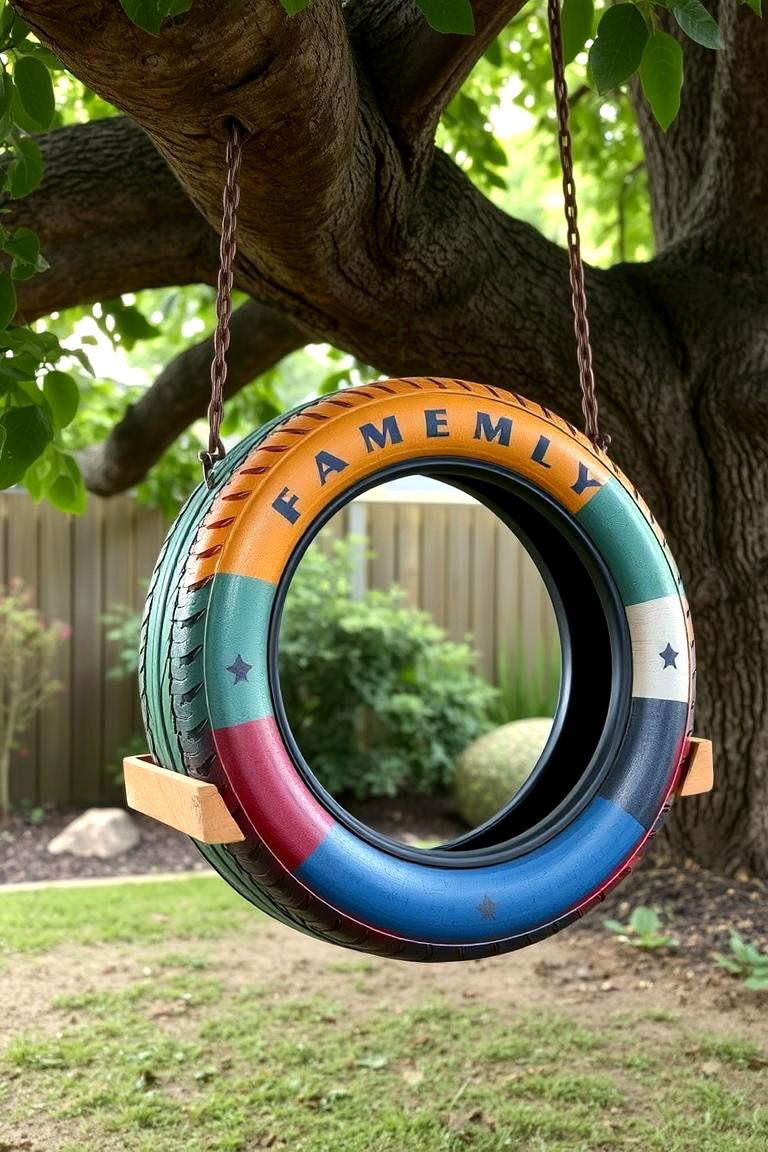 Personalized Custom Tire Swing - 24 Tire Swing Ideas