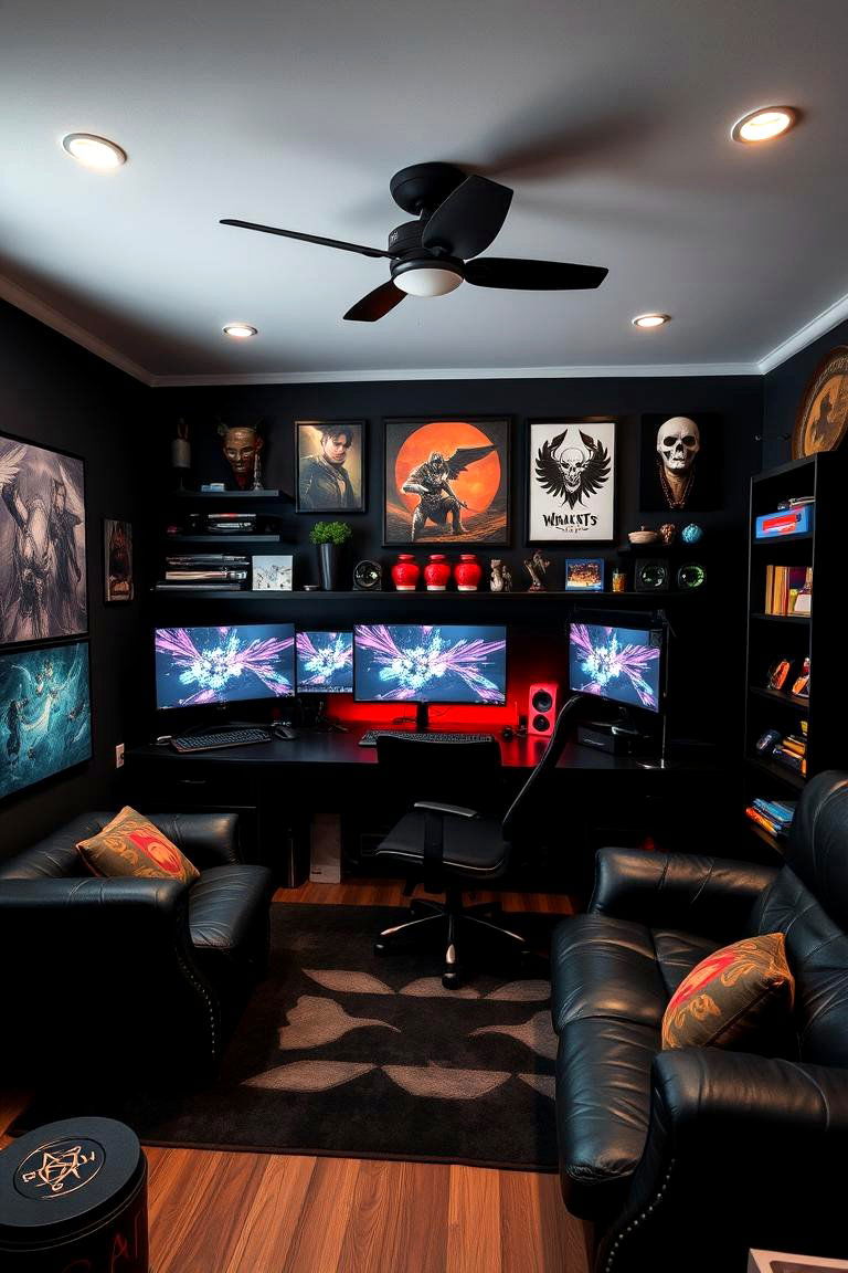 Personalized Decor and Accents - 24 Black Gaming Room Ideas